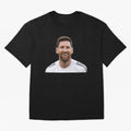 Lionel Messi smiling Oversized T-Shirt Experience the Global Stage of Match Day Hype around FIFA World Cup 2026 Group Stage, Messi and Cristiano Ronaldo, Portugal, Spain and Germany, Fan Favorite Moments, National Team Passion, Big Match Drama and