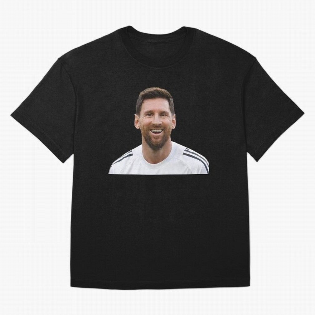 Lionel Messi smiling Oversized T-Shirt Experience the Global Stage of Match Day Hype around FIFA World Cup 2026 Group Stage, Messi and Cristiano Ronaldo, Portugal, Spain and Germany, Fan Favorite Moments, National Team Passion, Big Match Drama and