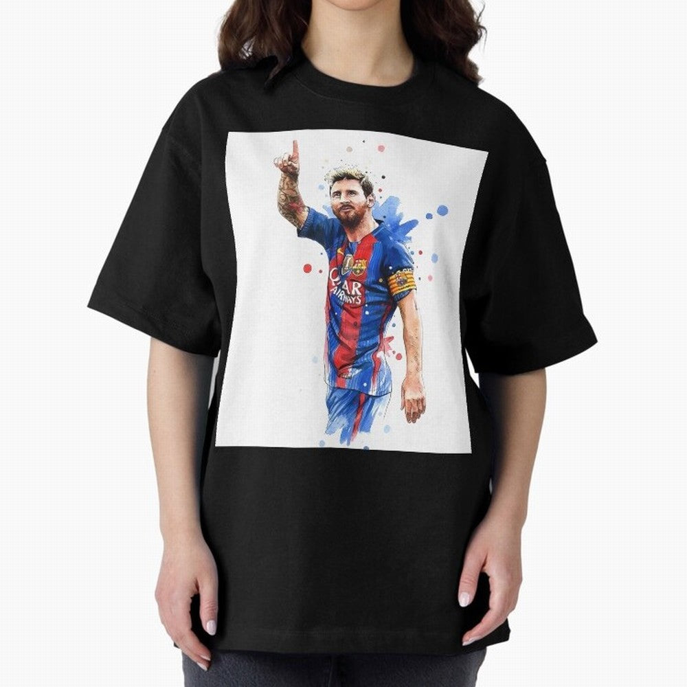 Lionel Messi Barcelona football legend Oversized T-Shirt Bring Legendary Rivalry Energy to FIFA World Cup 2026 Inspired by CR7 and Messi, England, France and Netherlands Energy, Fan Favorite Moments, National Team Passion, Big Match Drama and