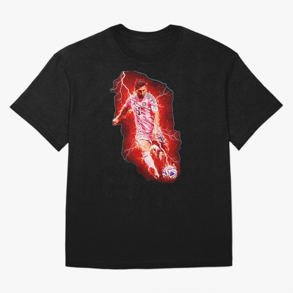 Messi The Goat (HD) High Definition Design | Exclusive Fanart Oversized T-Shirt Bring a Vintage Feel to Match Day Hype around FIFA World Cup 2026 USA Canada Mexico, Cristiano Ronaldo, Haaland and CR7, Spain, Football Passion, Legendary