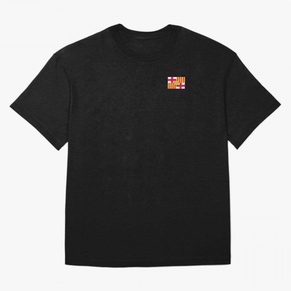 Vintage Catalan Football Heritage Flag Oversized T-Shirt Bring a Champion Mindset to FIFA World Cup 2026 USA Canada Mexico for Fans of CR7 and Messi and Argentina, Bringing Vintage Soccer Flavor, Modern Football Stars, National Flags and Final