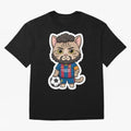 Fcb - Fc Barcelona | Cute Cat Messi with Jersey Barcelona Classic T-Shirt Celebrate Football Dreams Across Global Football Passion for FIFA World Cup 2026, Connected to Cristiano Ronaldo, Haaland and CR7, France and Portugal, Stadium Memories,