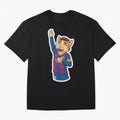 Fcb - Fc Barcelona | Cute Cat Messi with Jersey Barcelona Oversized T-Shirt Stand with FIFA World Cup 2026 USA Canada Mexico Spirit, Filled with Argentina, Messi, Goal Celebration Energy, Supporter Heritage, Football Icons and Worldwide Tournament