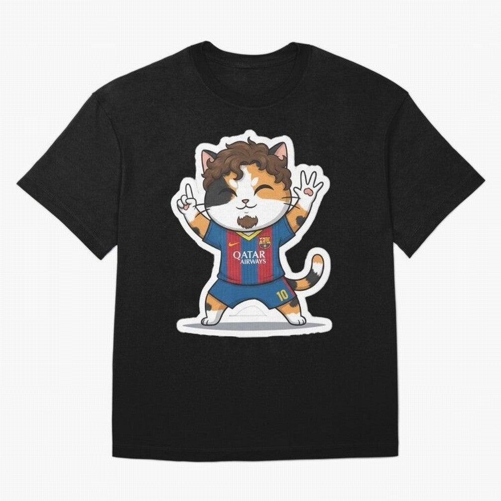 Fcb - Fc Barcelona | Cute Cat Messi with Jersey Barcelona Classic T-Shirt Carry the Dream of FIFA World Cup 2026 Group Stage for Fans of Messi and France, Bringing Football History, Final Match Energy, Crowd Noise and Once in a Lifetime Moments;