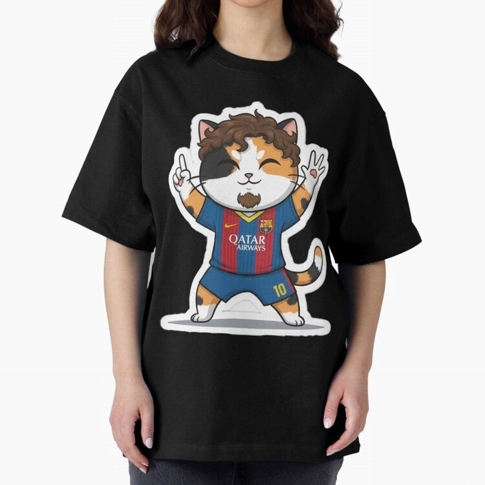 Fcb - Fc Barcelona | Cute Cat Messi with Jersey Barcelona Classic T-Shirt Carry the Dream of FIFA World Cup 2026 Group Stage for Fans of Messi and France, Bringing Football History, Final Match Energy, Crowd Noise and Once in a Lifetime Moments;