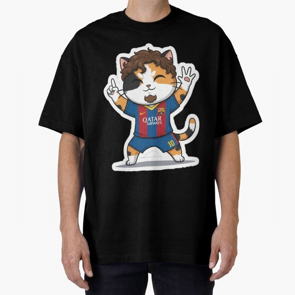 Fcb - Fc Barcelona | Cute Cat Messi with Jersey Barcelona Classic T-Shirt Carry the Dream of FIFA World Cup 2026 Group Stage for Fans of Messi and France, Bringing Football History, Final Match Energy, Crowd Noise and Once in a Lifetime Moments;