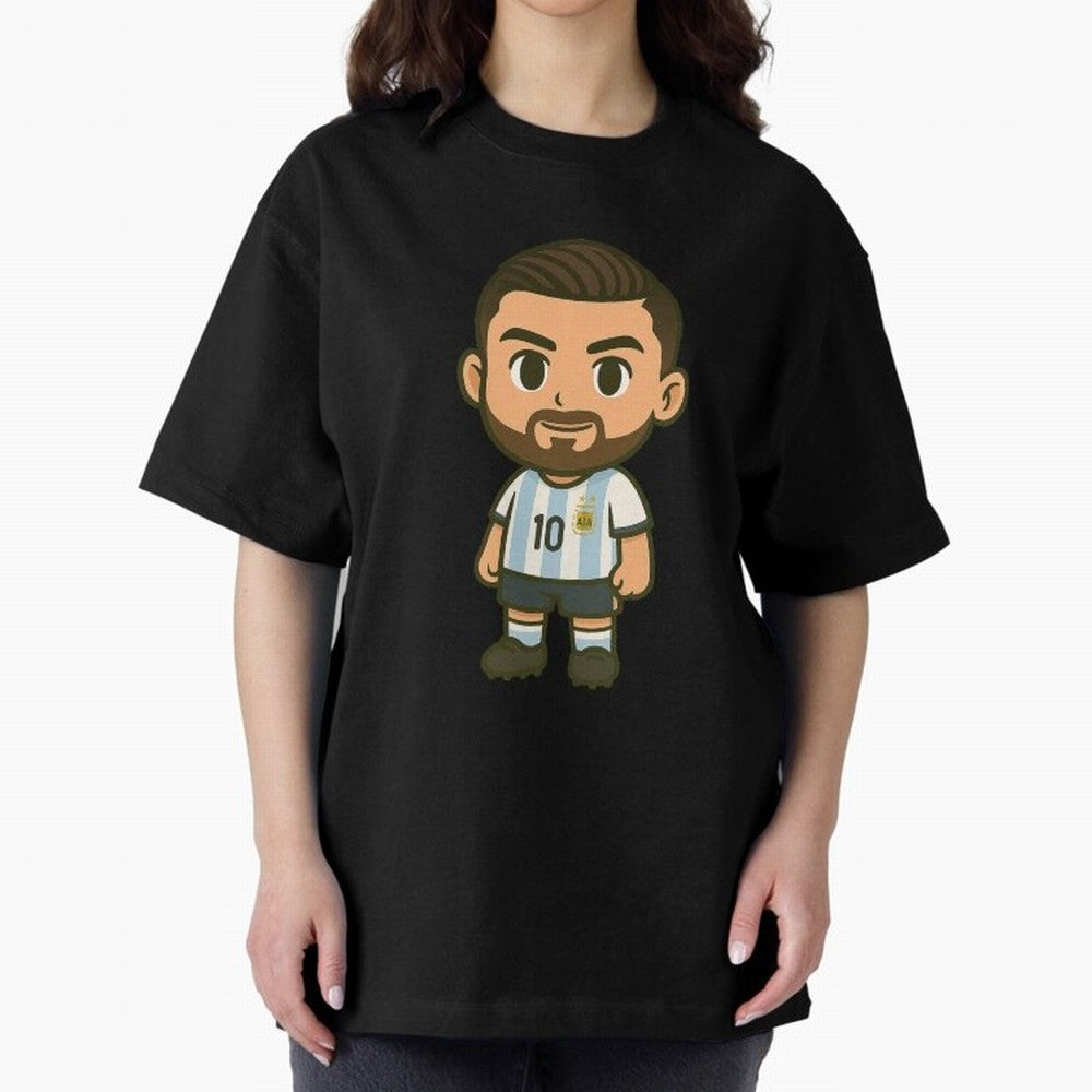 Lionel Messi Cartoon Art Argentina Classic T-Shirt Feel the Heartbeat of FIFA World Cup 2026 for Fans of Cristiano Ronaldo, Haaland and CR7 and Argentina, France and Brazil, Bringing Match Day Excitement, Supporter Culture, Golden Goals and Global