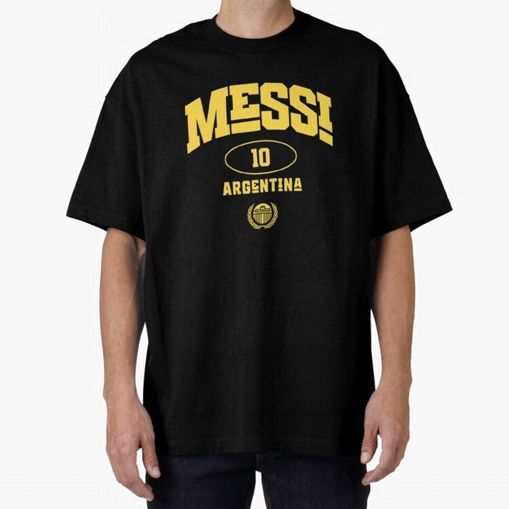 Messi 10: Yellow Text Soccer Legend T-shirt Active T-Shirt Feel the Heartbeat of Global Football Passion for FIFA World Cup 2026 Group Stage, Capturing Neymar, Haaland and Cristiano Ronaldo, England, Sports Nostalgia, International Competition,