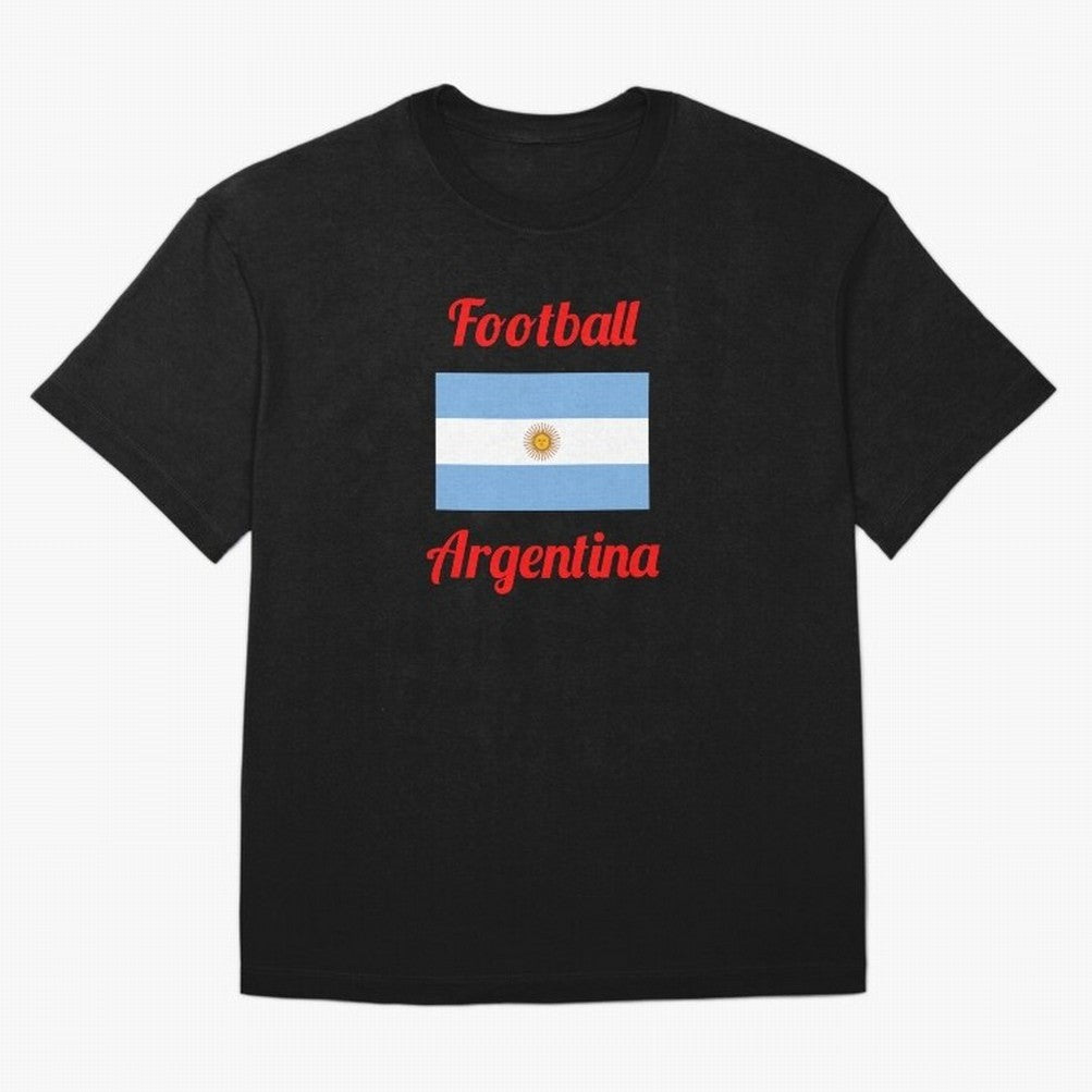 Argentina Football Flag ¨C Albiceleste Soccer Supporter Classic T-Shirt Celebrate Football Heritage in Global Football Passion for FIFA World Cup 2026, Inspired by Messi, Argentina, Sports Nostalgia, International Competition, Famous Players and