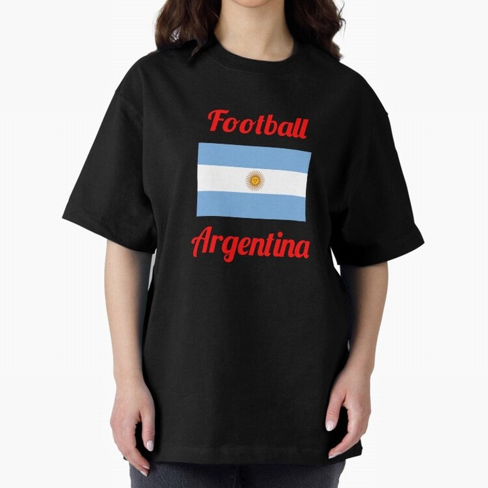 Argentina Football Flag ¨C Albiceleste Soccer Supporter Classic T-Shirt Celebrate Football Heritage in Global Football Passion for FIFA World Cup 2026, Inspired by Messi, Argentina, Sports Nostalgia, International Competition, Famous Players and