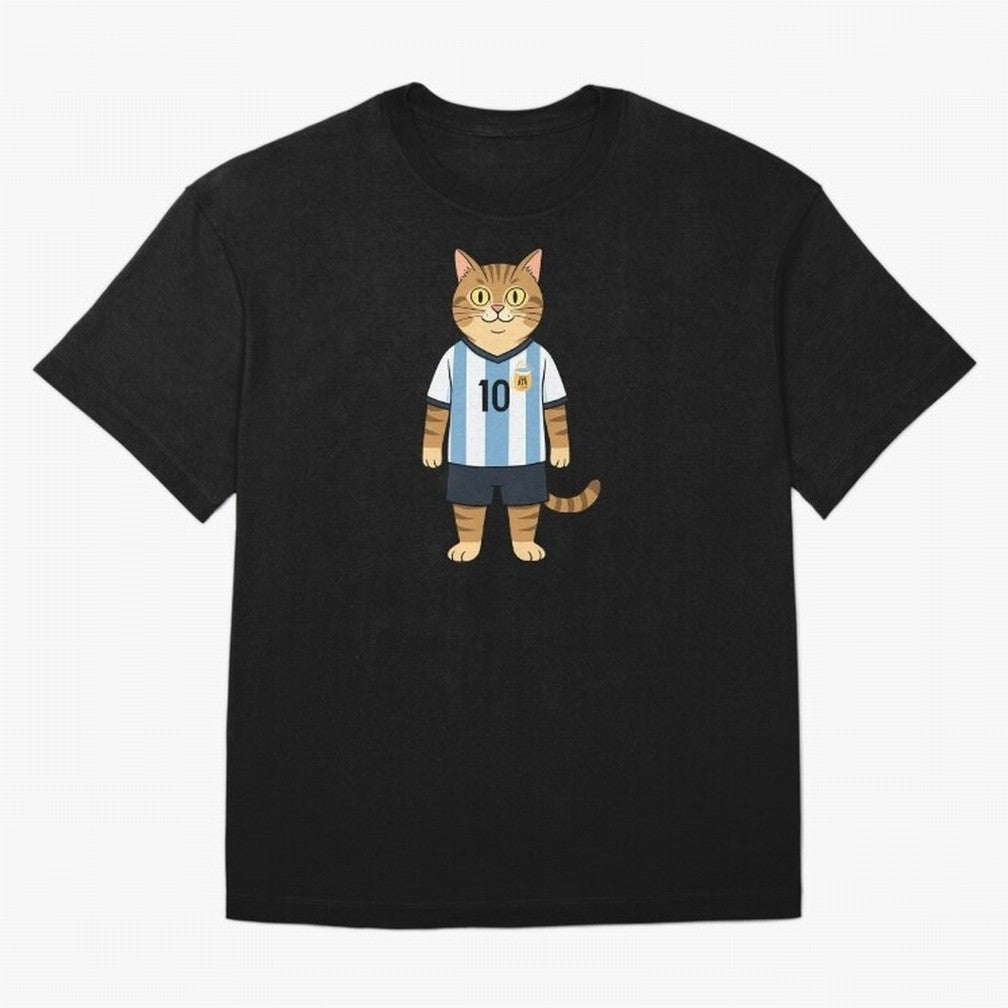 Lionel the Soccer Cat Oversized T-Shirt Join the Global Buzz around FIFA World Cup 2026 USA Canada Mexico Spirit, Made for Argentina and Brazil, Cristiano Ronaldo, Football Festival Excitement, Trophy Ambitions, Country Rivalries and Star Player