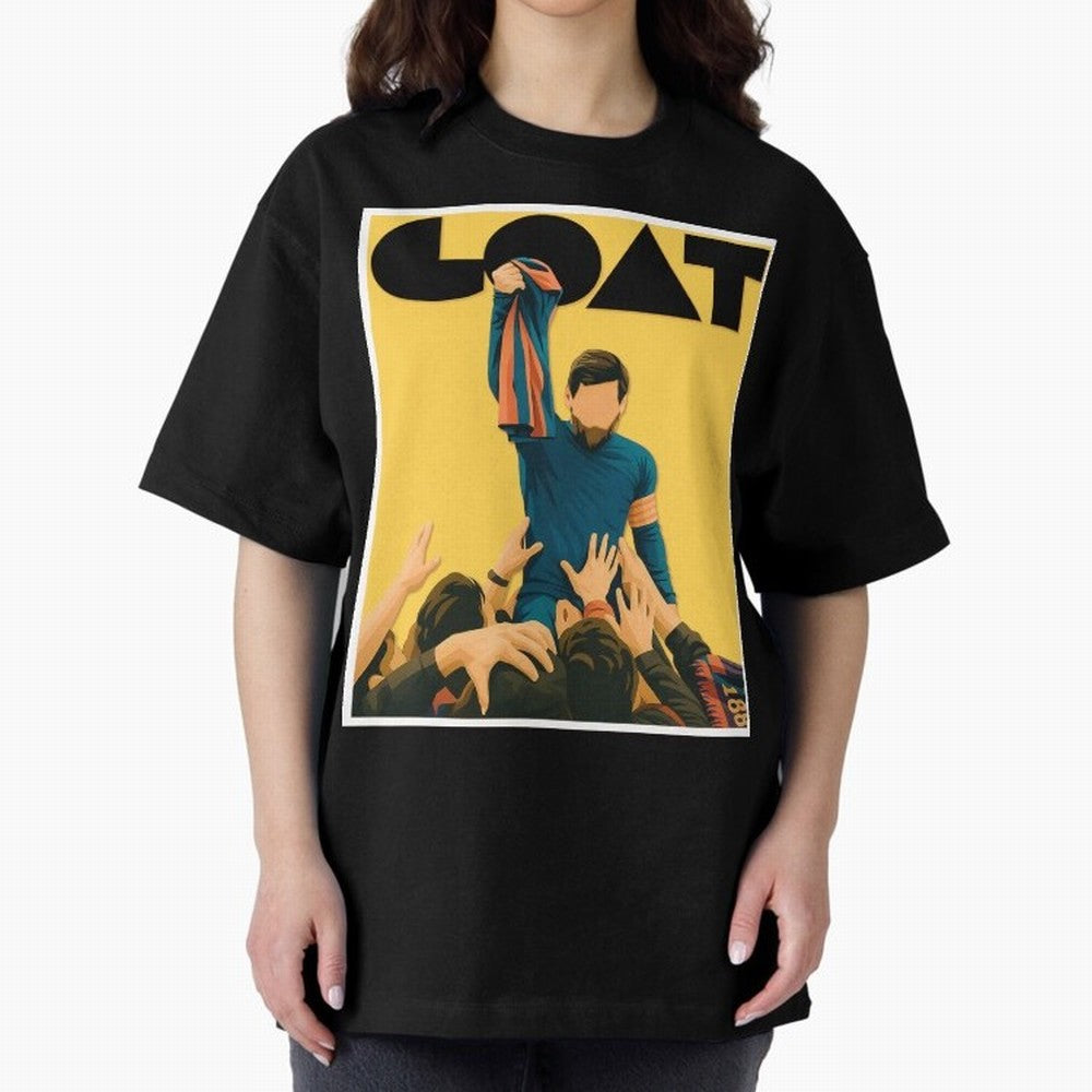 Lionel Messi Men's Football GOAT T-Shirt | Argentina Retro Vintage Messi Shirt Fan Gift Oversized T-Shirt Step into Match Day Hype around FIFA World Cup 2026, Messi, CR7 and Mbappe, Spain, Stadium Memories, Football Loyalty, International Chants