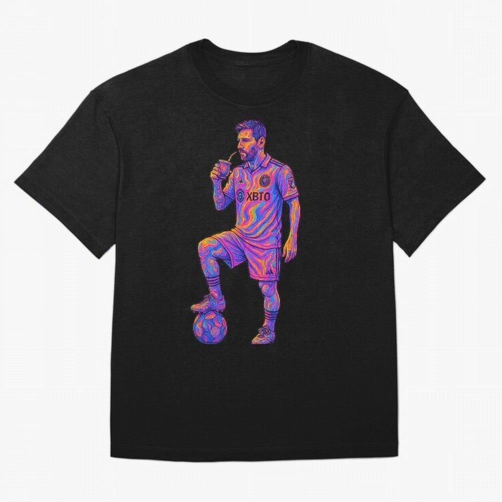 Messi Mate Vibes: Psychedelic Art by the GOAT Inter Miami Classic T-Shirt Celebrate the Stars of the FIFA World Cup 2026 USA Canada Mexico Journey through Messi, Neymar and Mbappe Highlights, France and Portugal Pride, Classic Soccer Heritage,