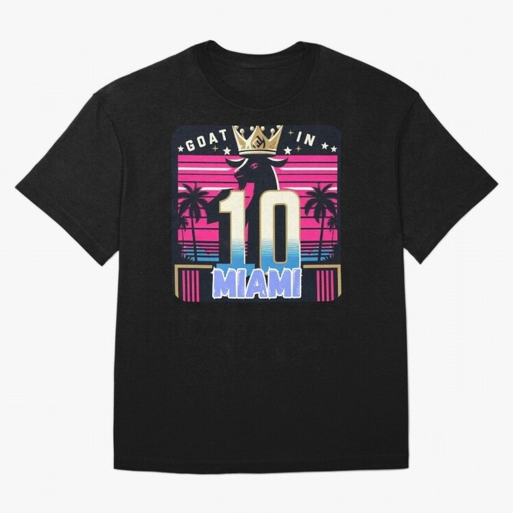 GOAT IN MIAMI | Messi Classic T-Shirt Support Your Favorite Stars during FIFA World Cup 2026 Group Stage Spirit, with Argentina, CR7, Football History, Final Match Energy, Crowd Noise and Once in a Lifetime Moments; Made for Die Hard Supporters,