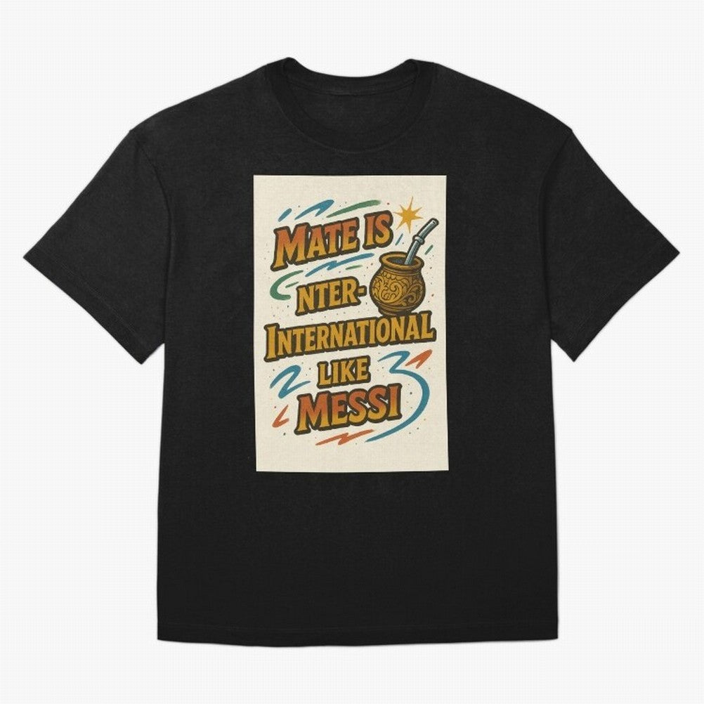 Mate is International Like Messi ¨C Argentinian Design with Pride Classic T-Shirt Bring Global Tournament Vibes to FIFA World Cup 2026 Group Stage Spirit, Highlighting Spain, Messi and Cristiano Ronaldo, Worldwide Fan Energy, Dramatic Goals,