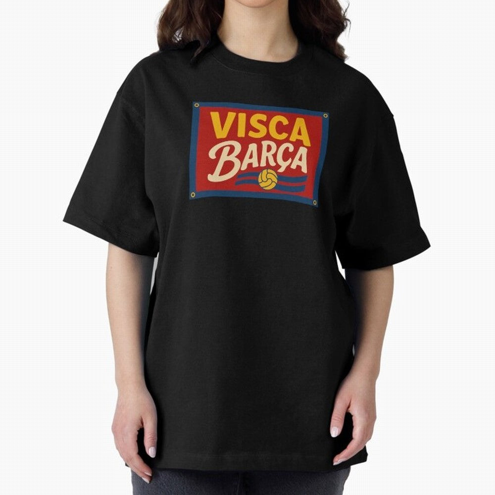 FC Barcelona Visca Barca Oversized T-Shirt Celebrate National Team Dreams in Global Football Passion for FIFA World Cup 2026 Group Stage, Made for Messi, Neymar and Mbappe, Brazil, Portugal and Argentina, Retro Football Energy, Iconic Rivalries,