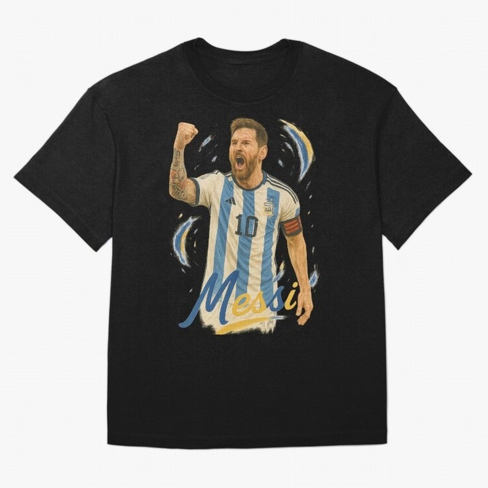 Lionel Messi Argentina Art ¨C Iconic World Cup Champion Tribute Design	 Oversized T-Shirt Live for the Drama of Match Day Hype around FIFA World Cup 2026 Group Stage, Mbappe, Brazil, Champion Mindset, Group Stage Buzz, Knockout Tension and