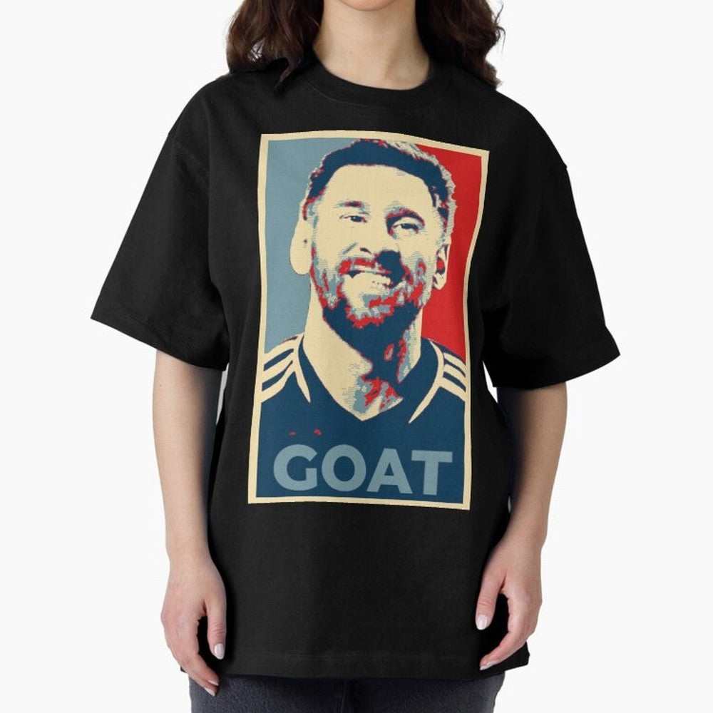 Messi - Hope Oversized T-Shirt Live the Energy of FIFA World Cup 2026 Spirit, with France, Neymar, Soccer Culture, Superstar Moments, National Team Dreams and Competitive Fire; Great for Watch Parties, Sports Bars, Family Nights, Fan Clubs and