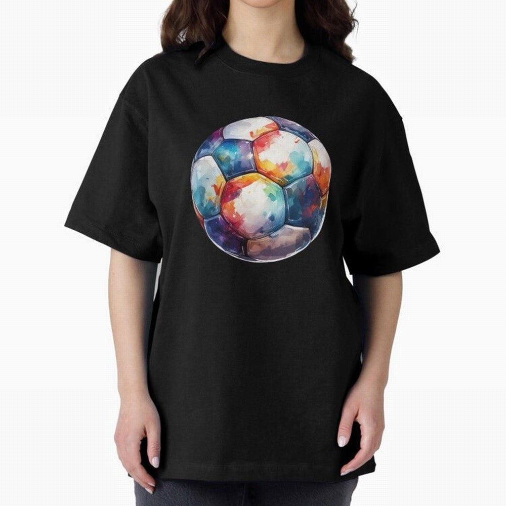 Football Soccer Ball Watercolor Illustration Drawing Classic T-Shirt Celebrate Golden Goal Energy in FIFA World Cup 2026 USA Canada Mexico for Fans of Haaland and Mbappe and France and Portugal, Bringing Stadium Chants, National Pride, Trophy