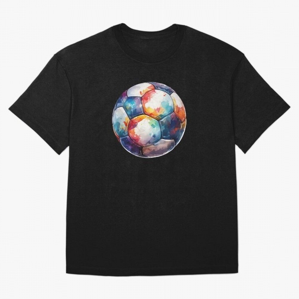 Football Soccer Ball Watercolor Illustration Drawing Classic T-Shirt Celebrate Golden Goal Energy in FIFA World Cup 2026 USA Canada Mexico for Fans of Haaland and Mbappe and France and Portugal, Bringing Stadium Chants, National Pride, Trophy