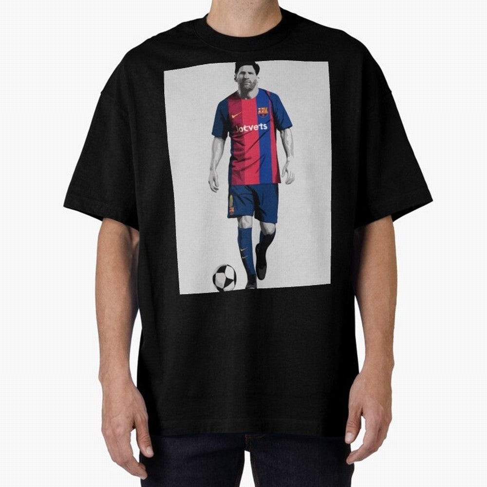 Lionel Messi Barcelona Illustration ¨C Iconic Football Artwork Classic T-Shirt Share Global Football Passion for FIFA World Cup 2026, Highlighting Cristiano Ronaldo, Netherlands, Football Festival Excitement, Trophy Ambitions, Country Rivalries and