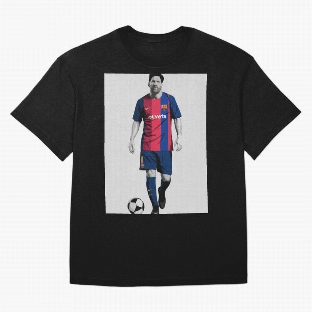 Lionel Messi Barcelona Illustration ¨C Iconic Football Artwork Classic T-Shirt Share Global Football Passion for FIFA World Cup 2026, Highlighting Cristiano Ronaldo, Netherlands, Football Festival Excitement, Trophy Ambitions, Country Rivalries and