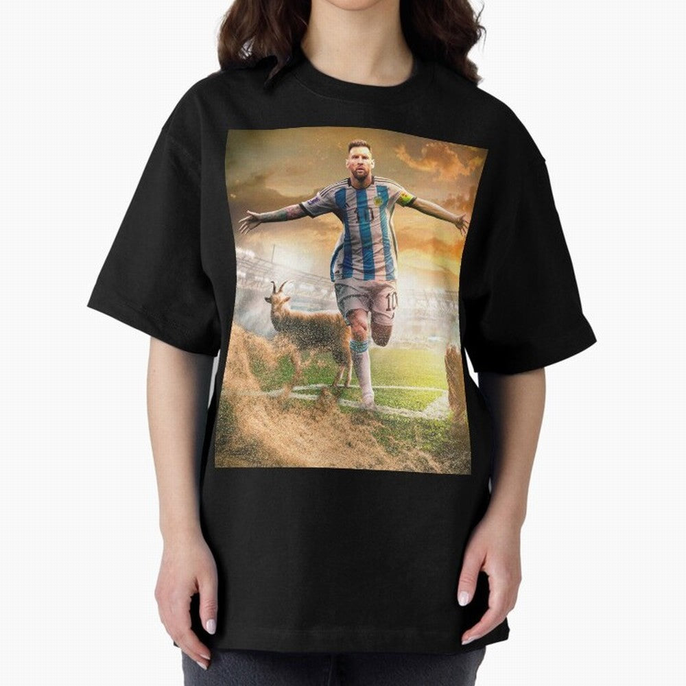 Messi: The Undisputed GOAT Classic T-Shirt Cheer for Match Day Hype around FIFA World Cup 2026, Messi and Cristiano Ronaldo, Brazil, Sports Nostalgia, International Competition, Famous Players and Unforgettable Victories; Great for Supporters Who