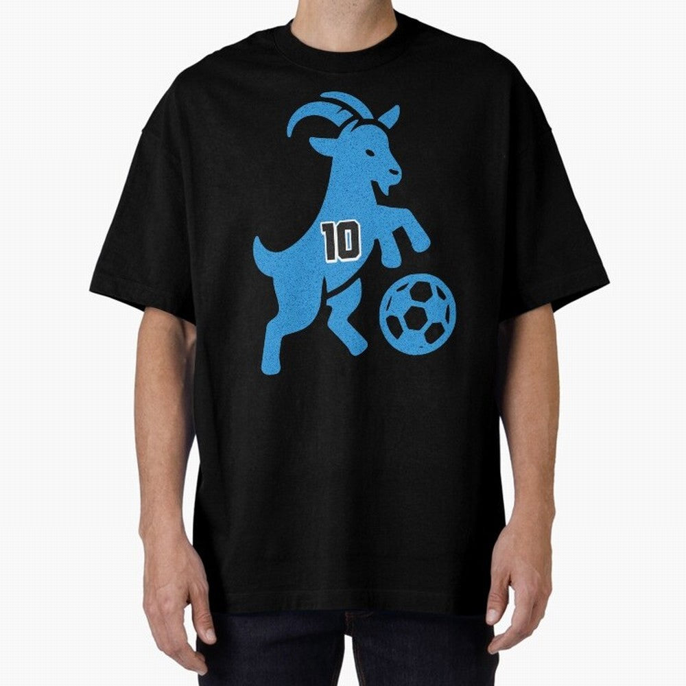 GOAT 10 Football Oversized T-Shirt Bring Home FIFA World Cup 2026 Group Stage for Fans of Messi and Brazil, Bringing Game Day Rituals, Football Legends, Country Pride and the Road to the Final; Built for Supporters Chasing Trophy Dreams, Final