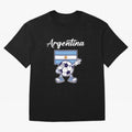 ARGENTINA - Dabbing Football Soccer Ball - ARGENTINA Oversized T-Shirt Treasure the FIFA World Cup 2026 Group Stage Journey through CR7 Highlights, England Pride, Football History, Final Match Energy, Crowd Noise and Once in a Lifetime Moments;