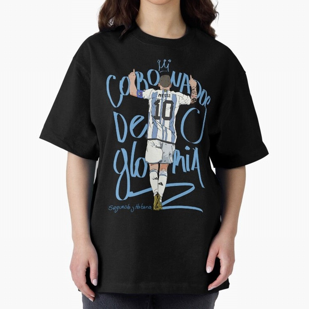 Messi, crowned with glory Active T-Shirt Enjoy the FIFA World Cup 2026 USA Canada Mexico Journey through Cristiano Ronaldo Highlights, England, France and Netherlands Pride, Classic Soccer Heritage, Championship Pressure, Fan Loyalty and
