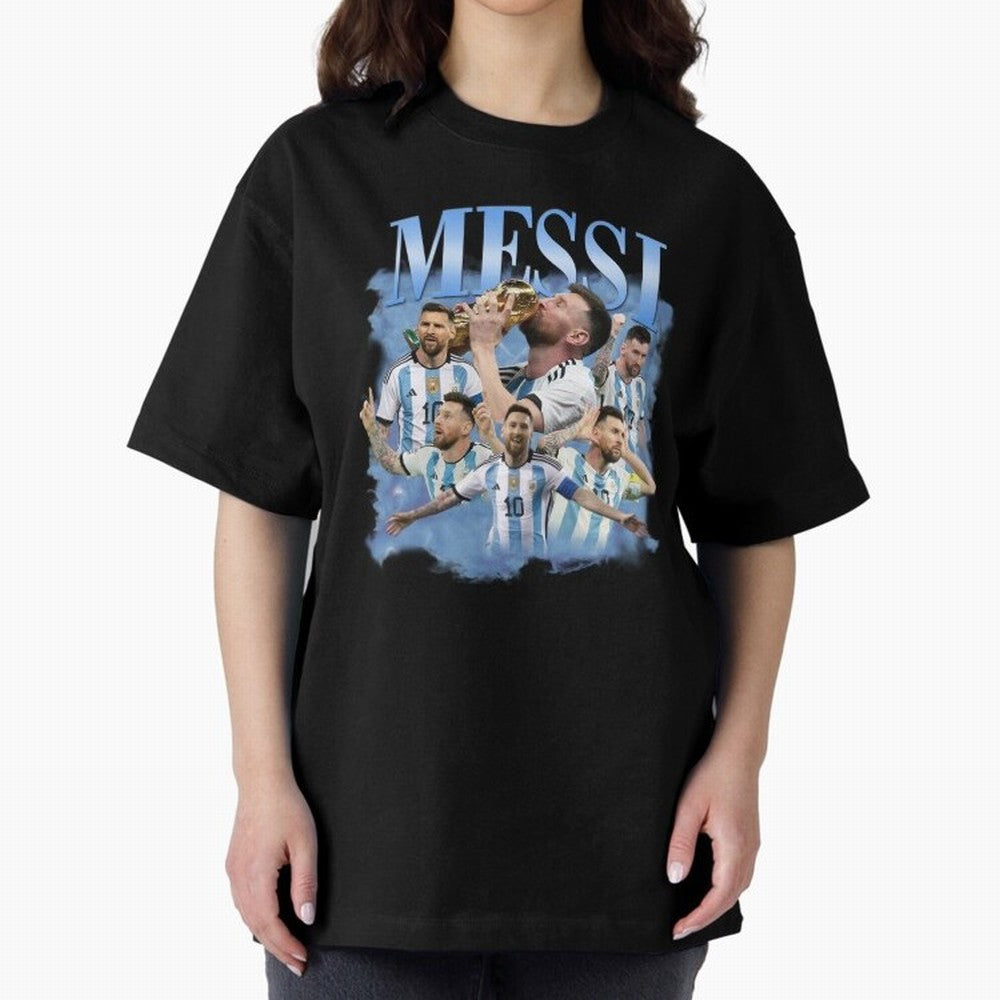 Lionel Messi Footballer Classic T-Shirt Support Your Favorite Stars during the FIFA World Cup 2026 USA Canada Mexico Journey through Haaland Highlights, Brazil Pride, Sports Nostalgia, International Competition, Famous Players and Unforgettable