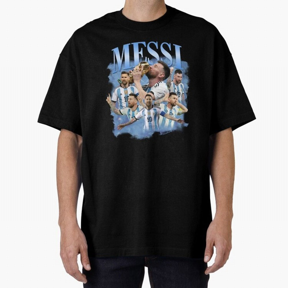Lionel Messi Footballer Classic T-Shirt Support Your Favorite Stars during the FIFA World Cup 2026 USA Canada Mexico Journey through Haaland Highlights, Brazil Pride, Sports Nostalgia, International Competition, Famous Players and Unforgettable