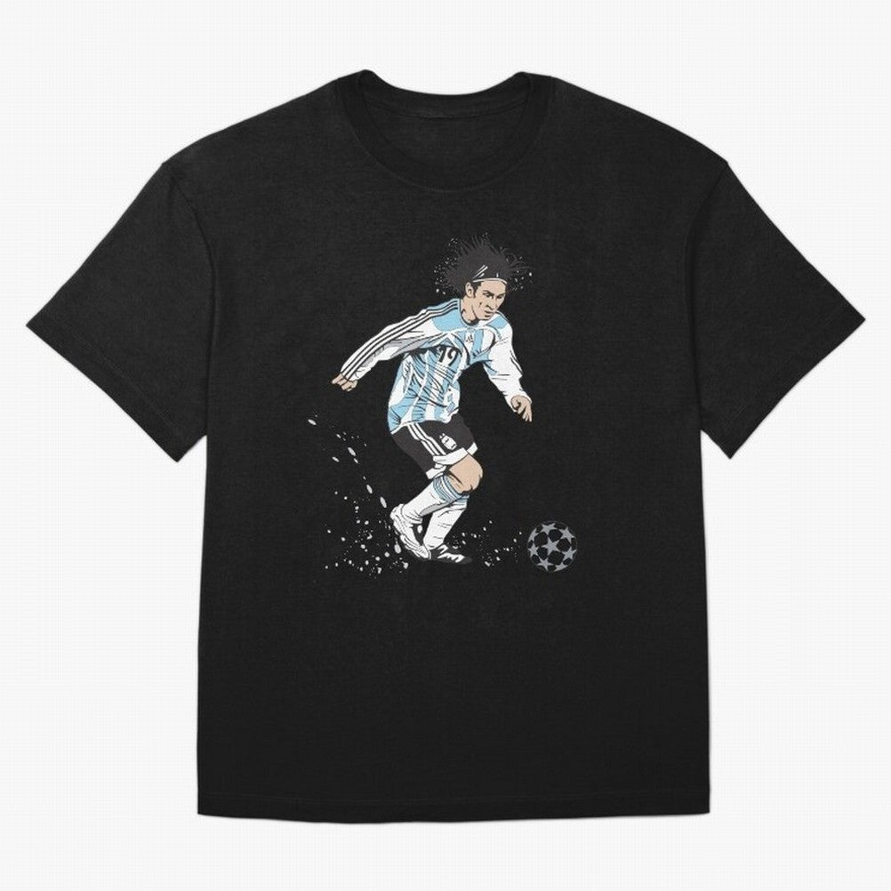 Lionel Messi runner Oversized T-Shirt Celebrate the Next Chapter of FIFA World Cup 2026 USA Canada Mexico for Fans of Cristiano Ronaldo and England, France and Netherlands, Bringing Champion Mindset, Group Stage Buzz, Knockout Tension and