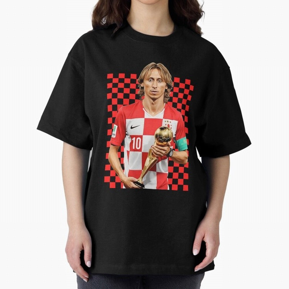 Luka Modric Ballon d'Or Graphic Essential T-Shirt Show Your Stadium Side during Global Football Passion for FIFA World Cup 2026 Group Stage, with CR7, France, Fan Favorite Moments, National Team Passion, Big Match Drama and Soccer History; Perfect