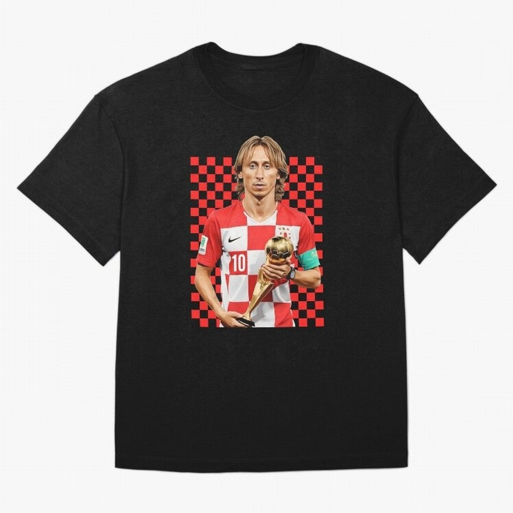 Luka Modric Ballon d'Or Graphic Essential T-Shirt Show Your Stadium Side during Global Football Passion for FIFA World Cup 2026 Group Stage, with CR7, France, Fan Favorite Moments, National Team Passion, Big Match Drama and Soccer History; Perfect