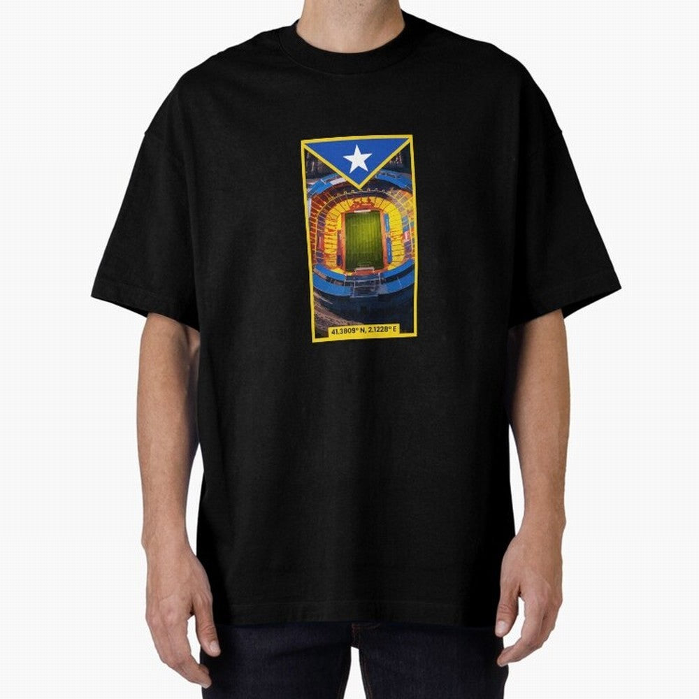 Barcelona Stadium Coordinates Graphic Essential T-Shirt Follow Every Goal of FIFA World Cup 2026 Spirit, Driven by Argentina and Brazil, Mbappe, Football History, Final Match Energy, Crowd Noise and Once in a Lifetime Moments; Created for Match Day