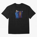 Lionel Messi | Barcelona legend Oversized T-Shirt Capture the FIFA World Cup 2026 Journey through Messi, CR7 and Mbappe Highlights, Brazil Pride, Retro Football Energy, Iconic Rivalries, Trophy Chase Drama and Stadium Atmosphere; Made for