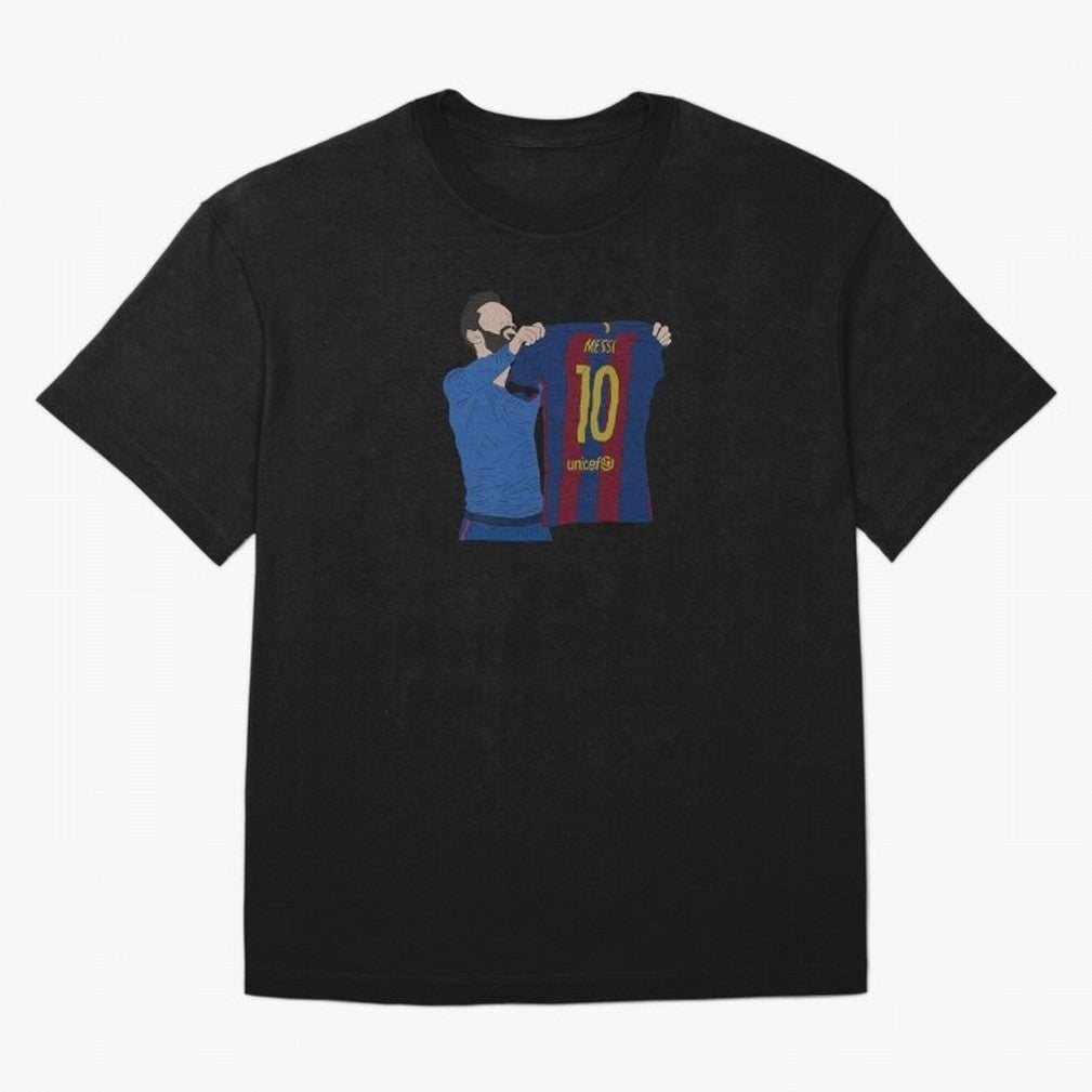 Lionel Messi | Barcelona legend Oversized T-Shirt Capture the FIFA World Cup 2026 Journey through Messi, CR7 and Mbappe Highlights, Brazil Pride, Retro Football Energy, Iconic Rivalries, Trophy Chase Drama and Stadium Atmosphere; Made for