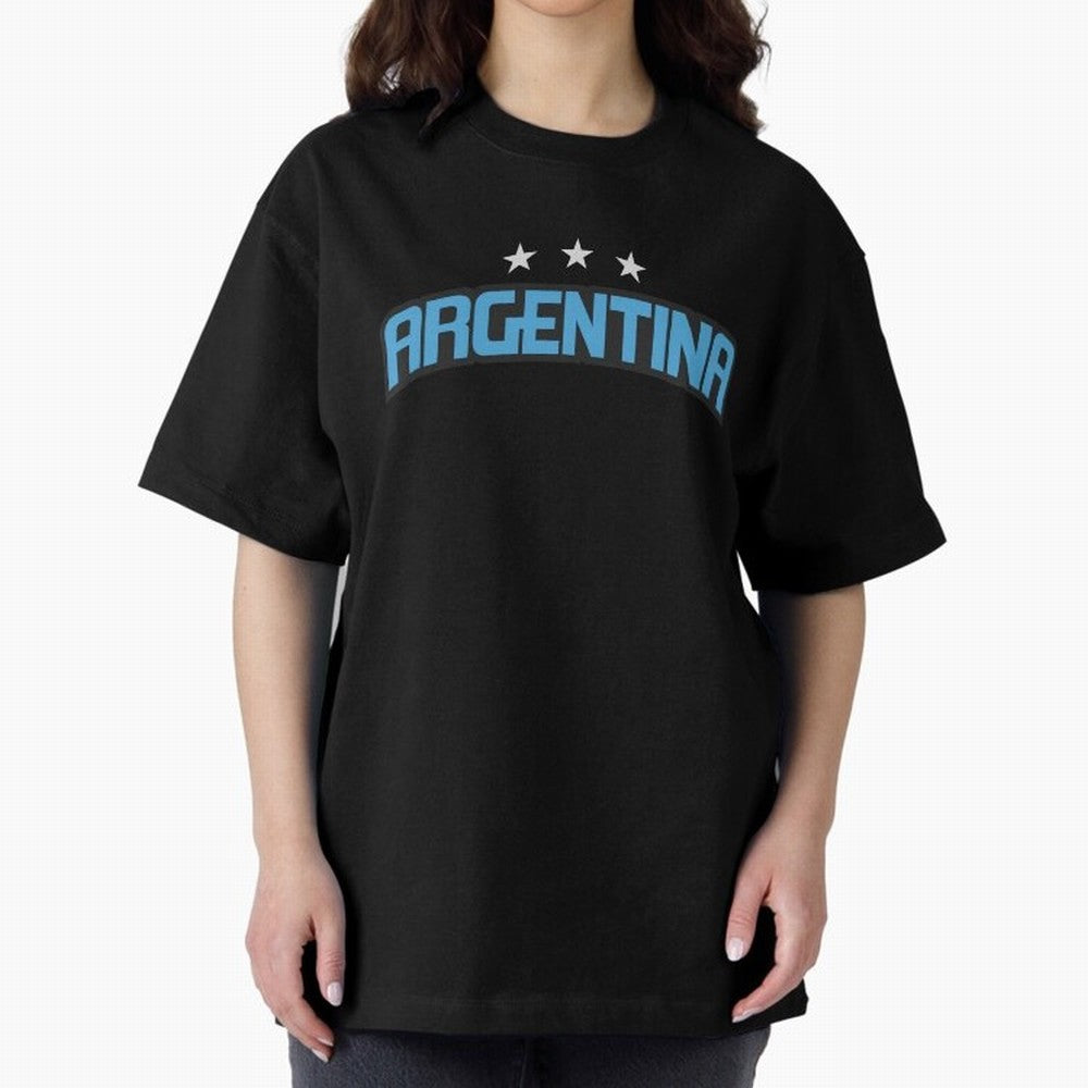 Argentina 3 Stars Classic T-Shirt Feel Match Day Hype around FIFA World Cup 2026 USA Canada Mexico, Messi, Germany, Vintage Soccer Flavor, Modern Football Stars, National Flags and Final Night Emotion; Great for Watch Parties, Sports Bars, Family