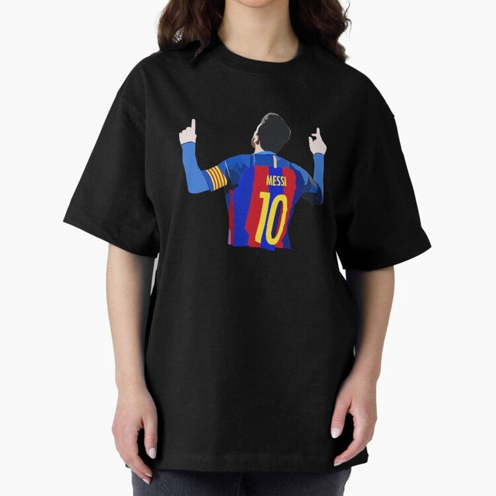 Lionel Messi vector art Oversized T-Shirt Represent Football Lovers during FIFA World Cup 2026 Centered on Messi, Argentina and Brazil Energy, Stadium Memories, Football Loyalty, International Chants and Championship Tradition; Created for Match