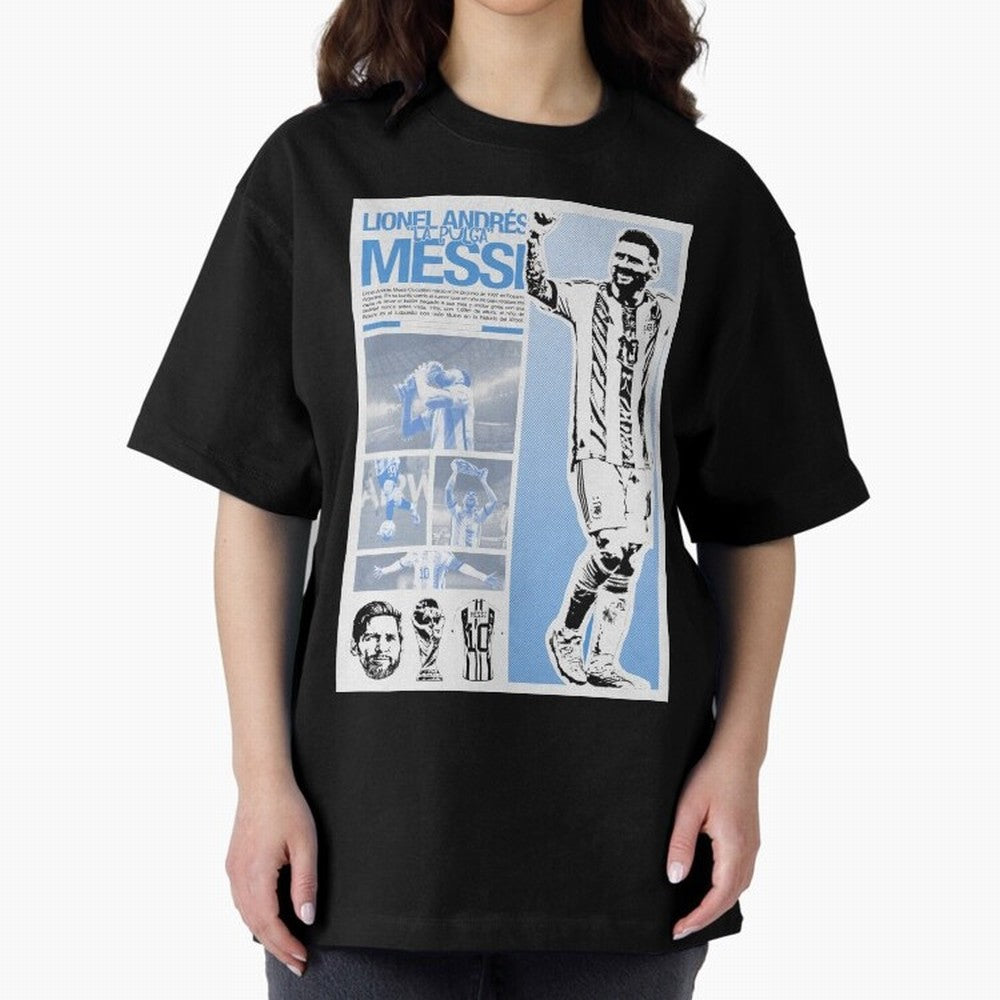 The Flea Lionel Messi Oversized T-Shirt Support FIFA World Cup 2026 USA Canada Mexico Spirit, Built around Netherlands, Messi, Neymar and Mbappe, Worldwide Fan Energy, Dramatic Goals, Stadium Lights and Championship Celebrations; Great for