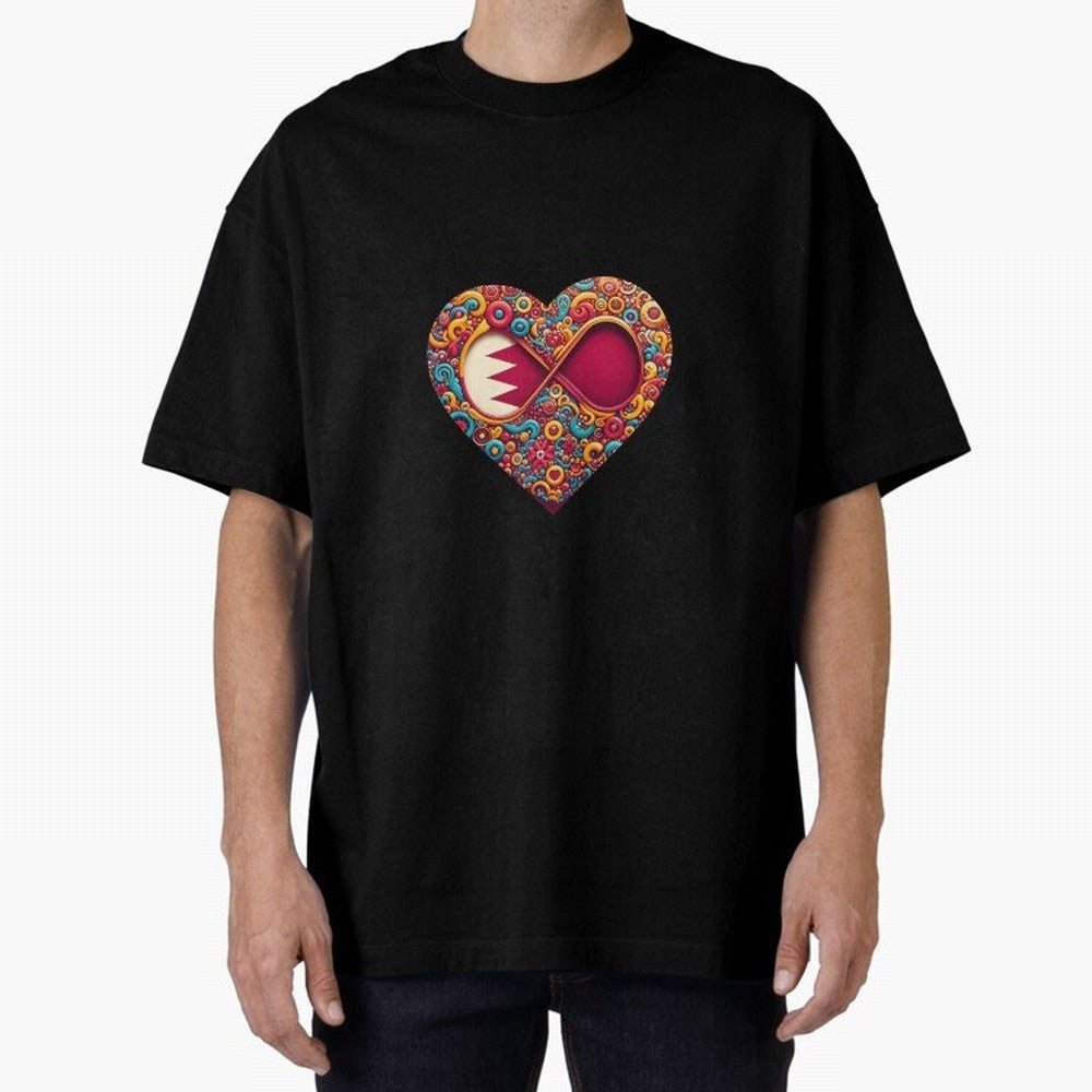 Qatar lover : From EgyApe Artists Oversized T-Shirt Carry the Colors and Pride of FIFA World Cup 2026 USA Canada Mexico Made for Mbappe and Neymar, Germany Energy, Worldwide Fan Energy, Dramatic Goals, Stadium Lights and Championship Celebrations;