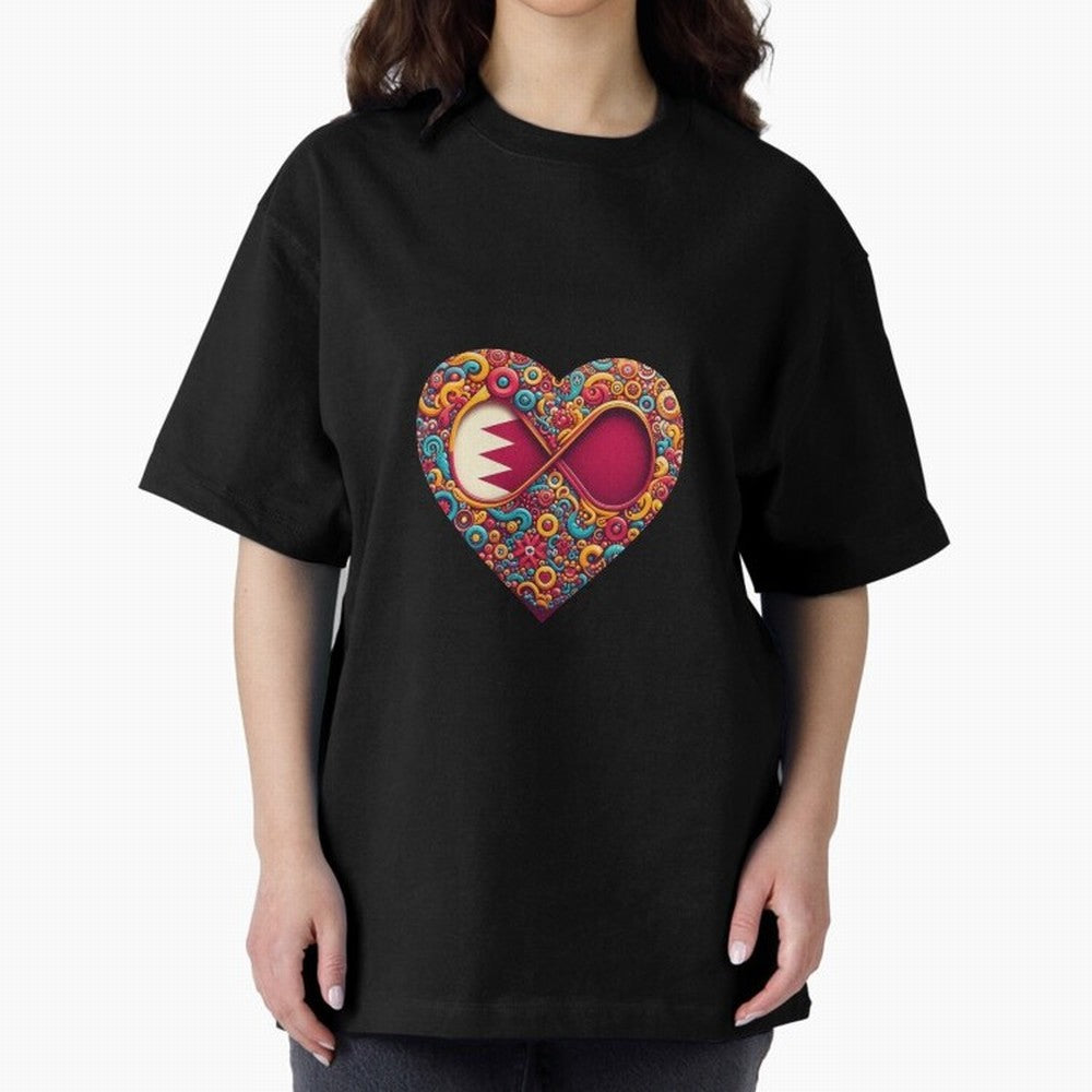 Qatar lover : From EgyApe Artists Oversized T-Shirt Carry the Colors and Pride of FIFA World Cup 2026 USA Canada Mexico Made for Mbappe and Neymar, Germany Energy, Worldwide Fan Energy, Dramatic Goals, Stadium Lights and Championship Celebrations;