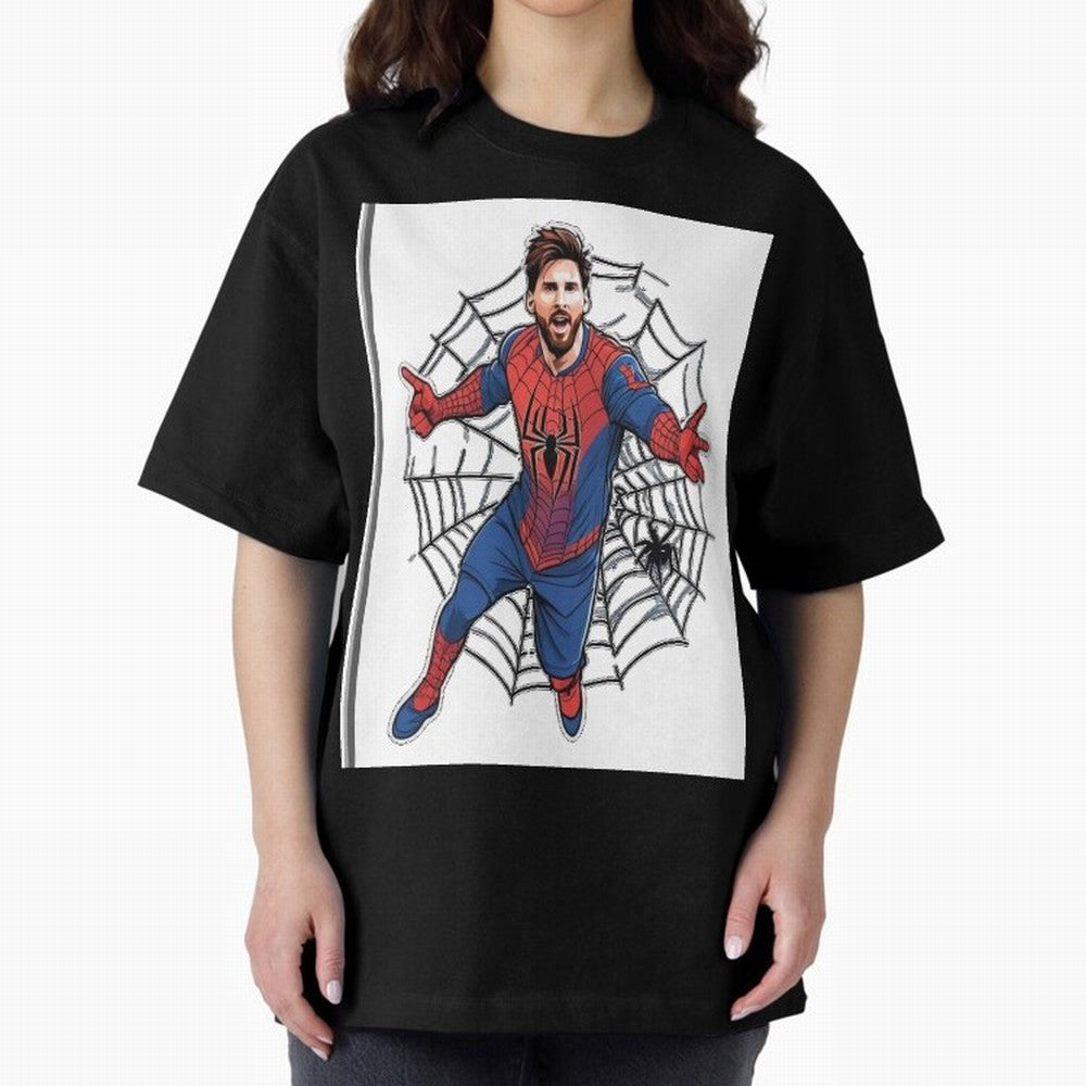 Lionel Messi Spider Oversized T-Shirt Celebrate the Magic of FIFA World Cup 2026 Group Stage Spirit, Made for Brazil, Portugal and Argentina, Messi, Neymar and Mbappe, Stadium Memories, Football Loyalty, International Chants and Championship