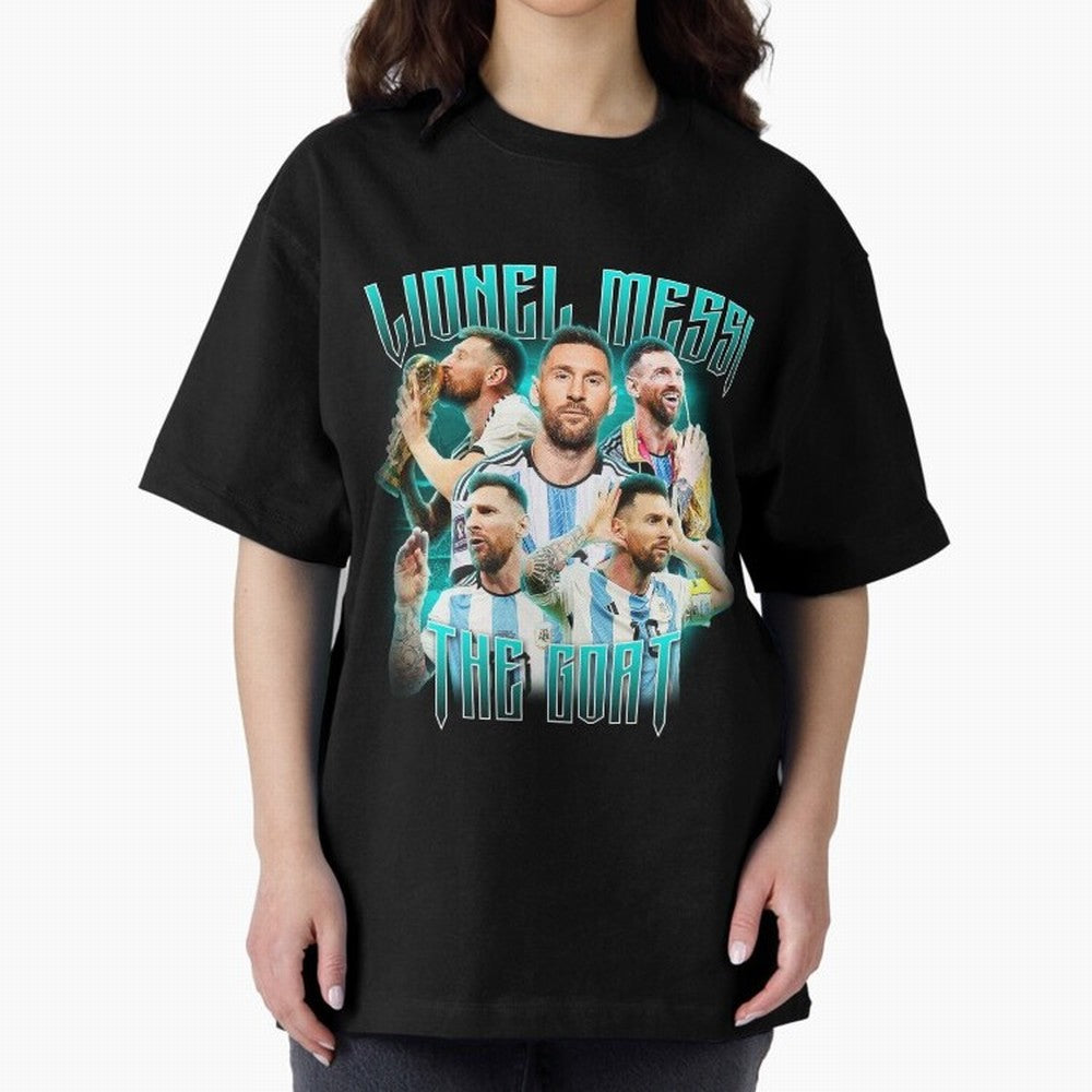 Lionel Messi Vintage Style Tee, Bootleg Tee, Bootleg T Shirt, Rap Tee Classic T-Shirt Show Your Love for FIFA World Cup 2026 USA Canada Mexico Spirit, Featuring France, Mbappe and Neymar, Vintage Soccer Flavor, Modern Football Stars, National Flags