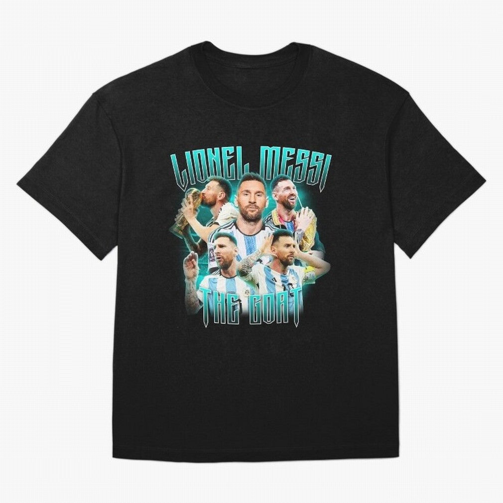 Lionel Messi Vintage Style Tee, Bootleg Tee, Bootleg T Shirt, Rap Tee Classic T-Shirt Show Your Love for FIFA World Cup 2026 USA Canada Mexico Spirit, Featuring France, Mbappe and Neymar, Vintage Soccer Flavor, Modern Football Stars, National Flags