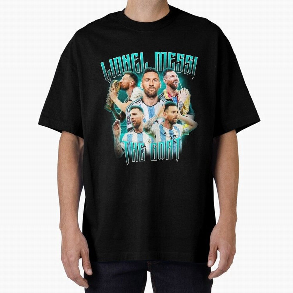 Lionel Messi Vintage Style Tee, Bootleg Tee, Bootleg T Shirt, Rap Tee Classic T-Shirt Show Your Love for FIFA World Cup 2026 USA Canada Mexico Spirit, Featuring France, Mbappe and Neymar, Vintage Soccer Flavor, Modern Football Stars, National Flags