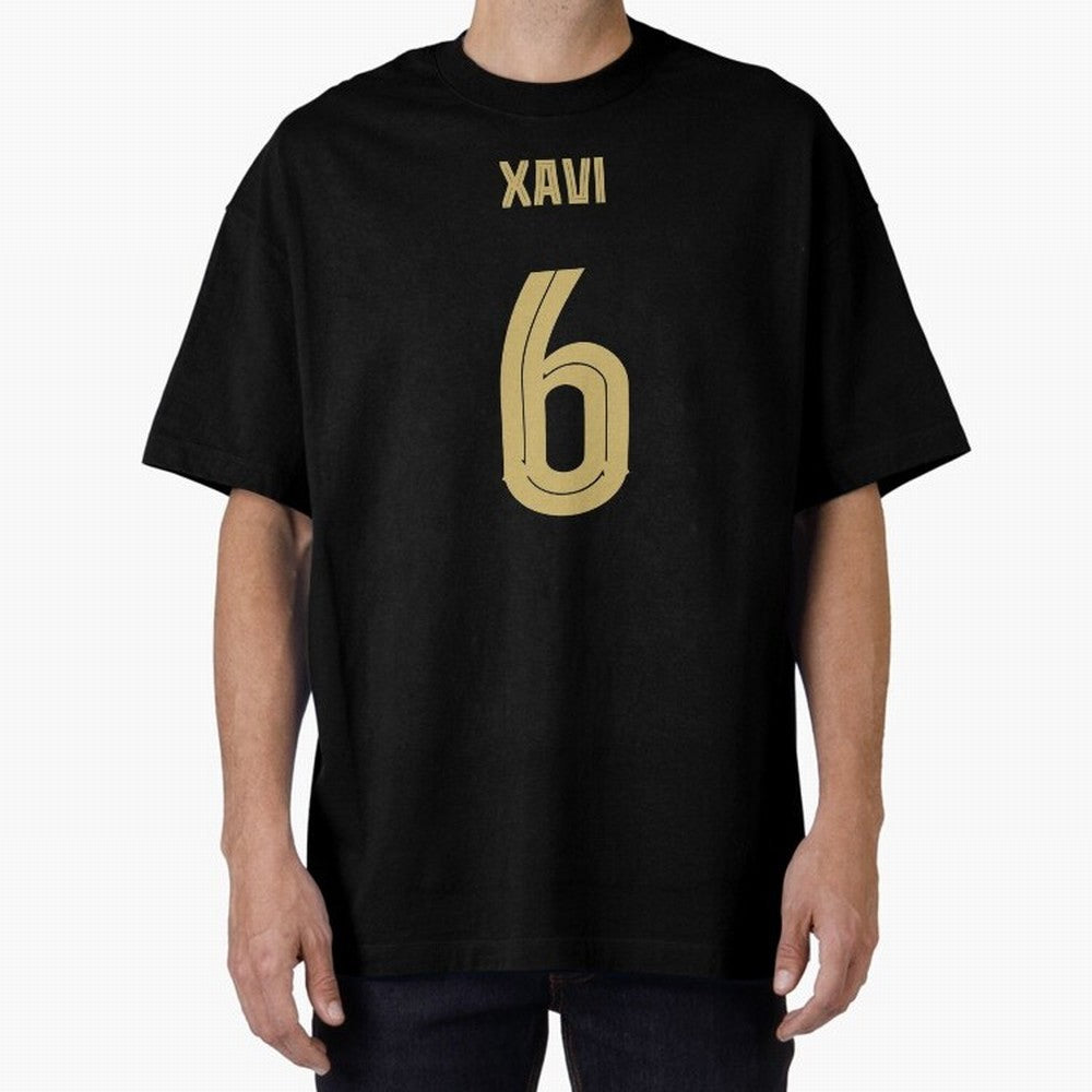 Xavi 6 Barcelona Oversized T-Shirt Carry the Dream of FIFA World Cup 2026 for Fans of Messi, CR7 and Mbappe and England, France and Netherlands, Bringing Worldwide Fan Energy, Dramatic Goals, Stadium Lights and Championship Celebrations; Ideal for