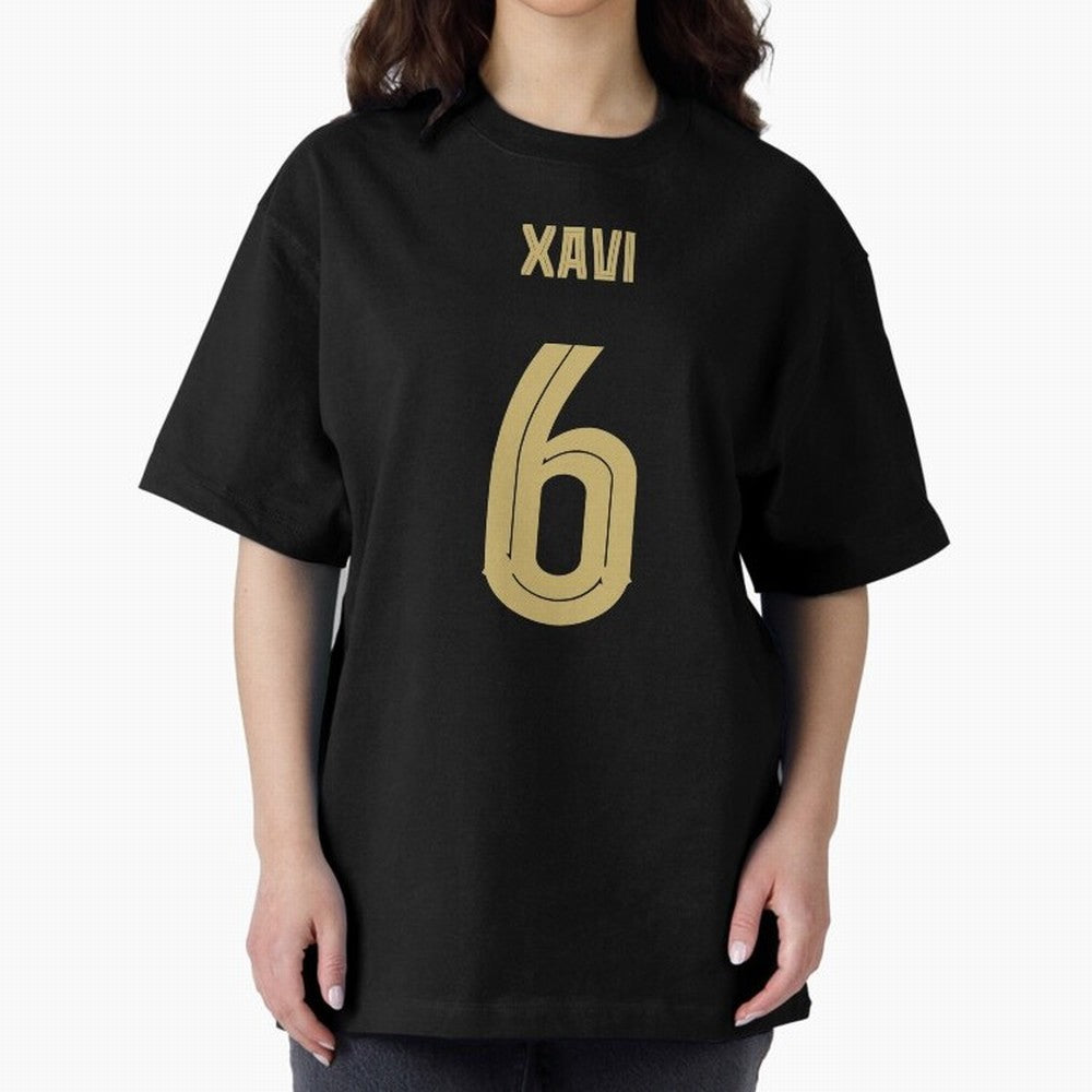 Xavi 6 Barcelona Oversized T-Shirt Carry the Dream of FIFA World Cup 2026 for Fans of Messi, CR7 and Mbappe and England, France and Netherlands, Bringing Worldwide Fan Energy, Dramatic Goals, Stadium Lights and Championship Celebrations; Ideal for