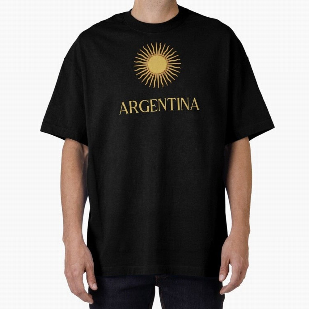 Argentina Gold Oversized T-Shirt Join the Global Buzz around the FIFA World Cup 2026 Group Stage Journey through Neymar, Haaland and Cristiano Ronaldo Highlights, Portugal Pride, Stadium Chants, National Pride, Trophy Dreams and Unforgettable
